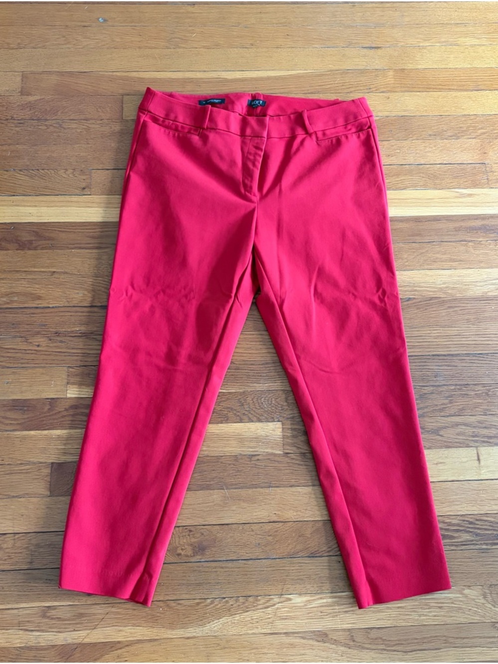 LOFT Red Skinny Pants